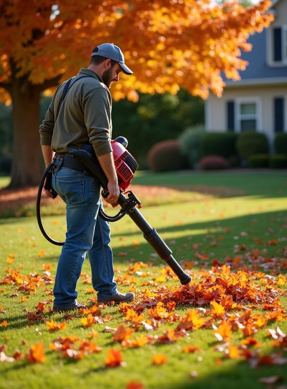 Professional leaf removal service in Owasso