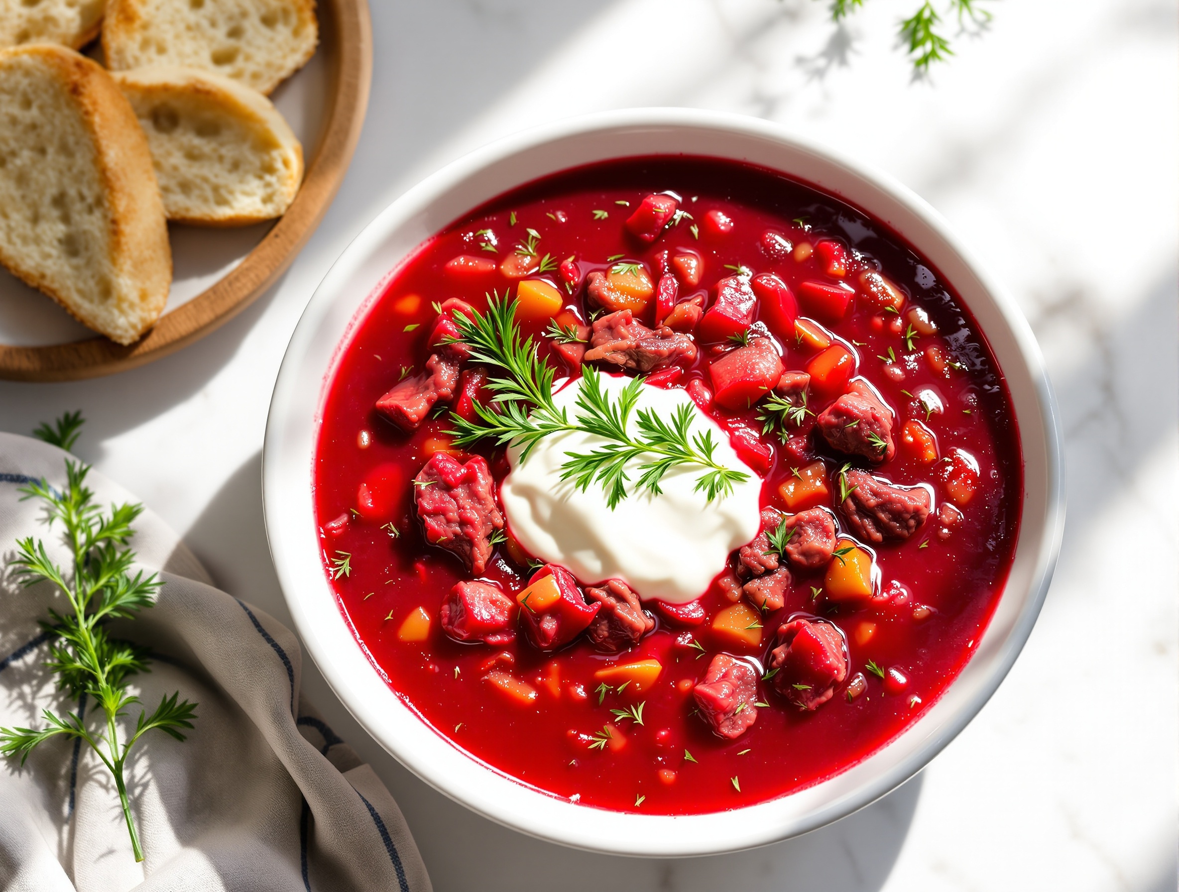 Классический борщ с говядиной