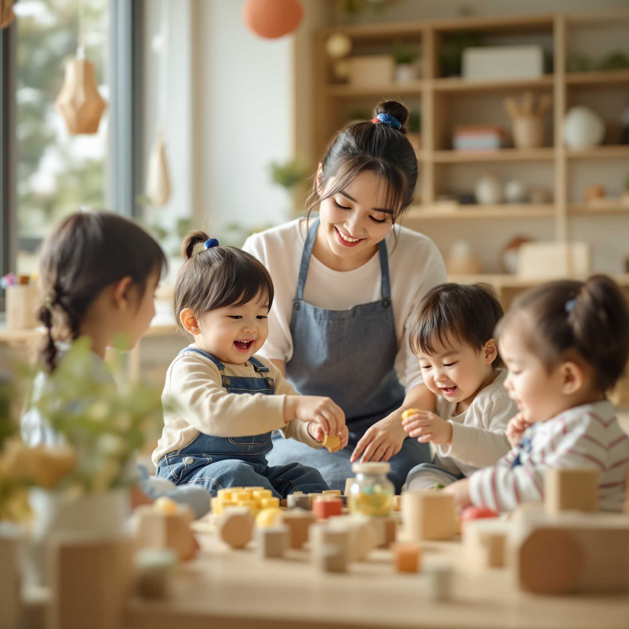 保育士と子どもの温かい時間