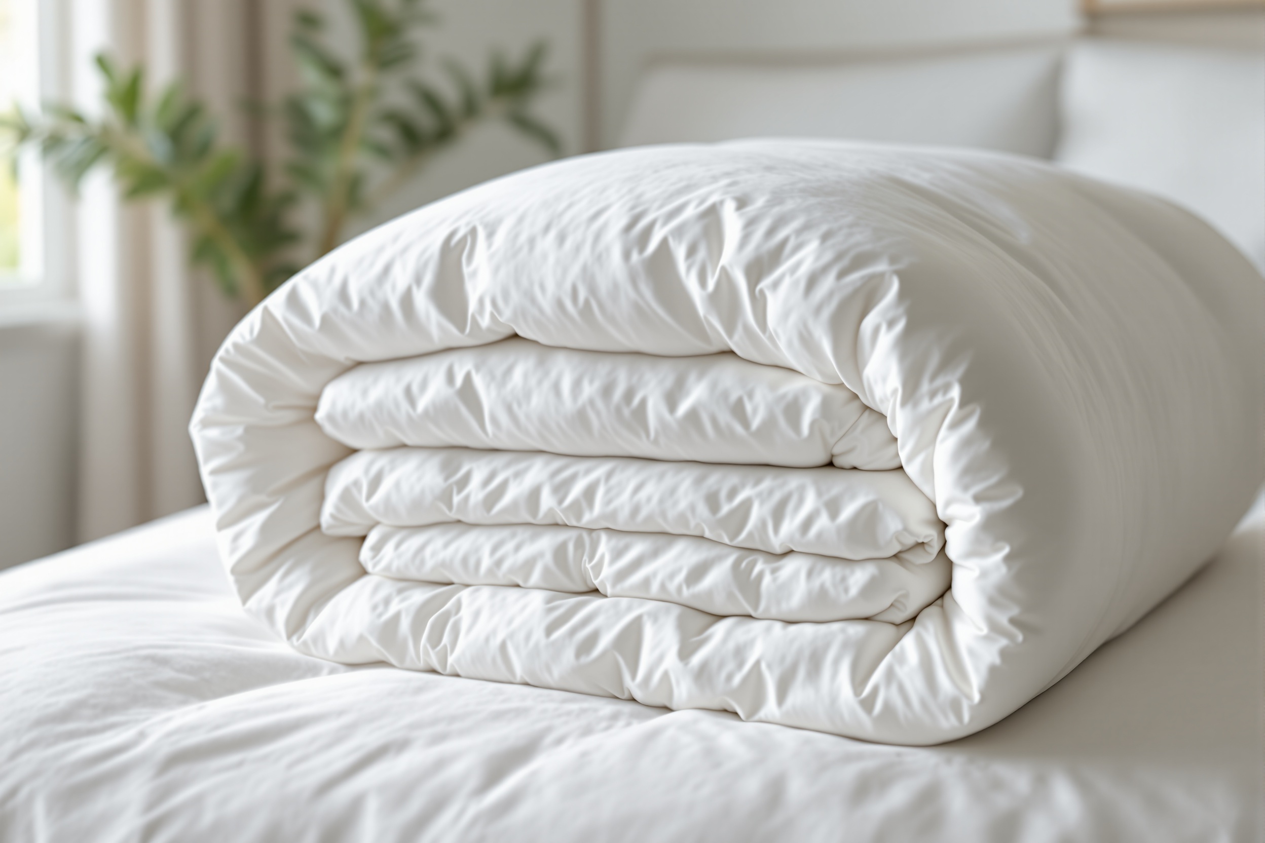 Edredom limpo e macio após lavagem profissional