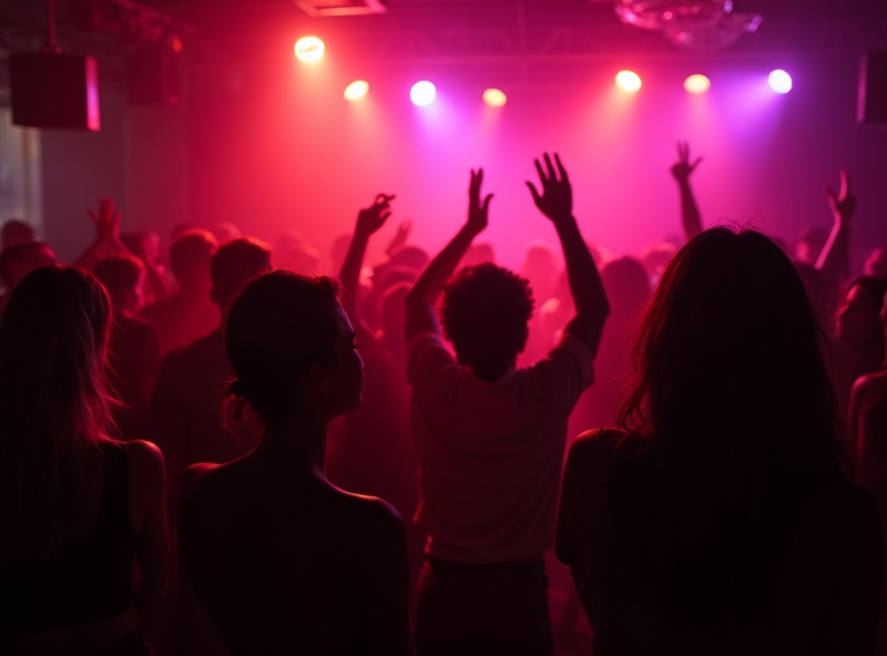 The crowd in full swing