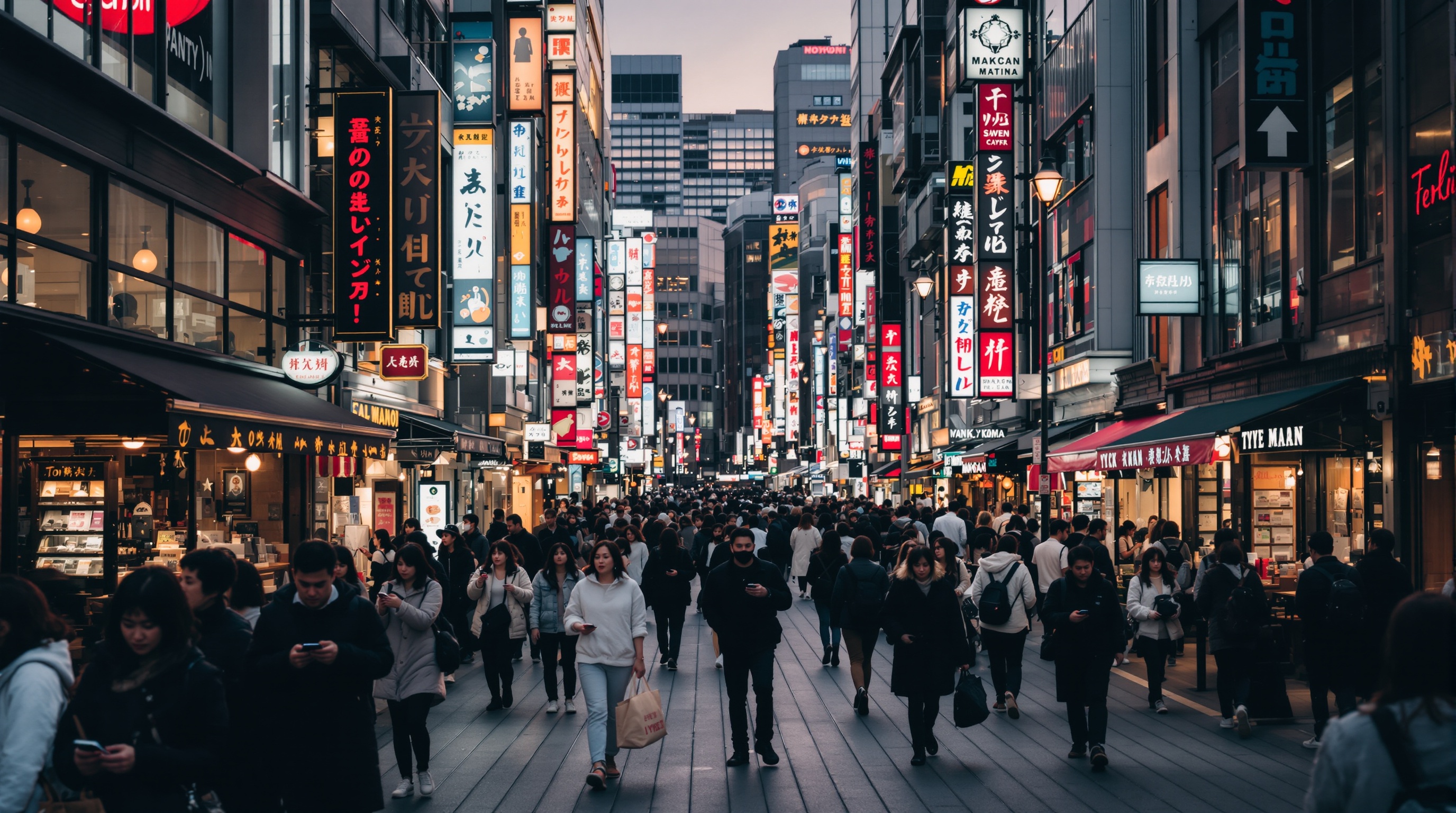 賑やかな商店街