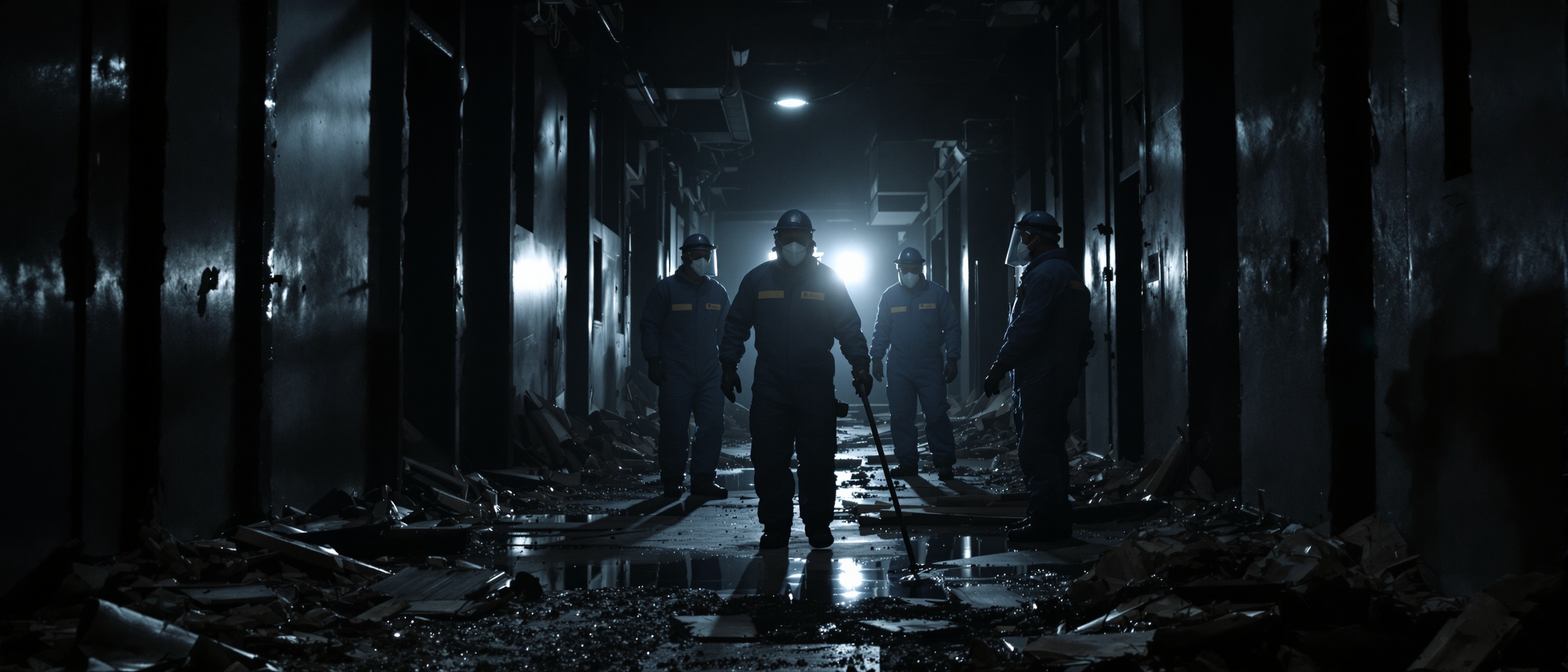 Equipo de limpieza post incendio de Biotrauma en L'Hospitalet de Llobregat