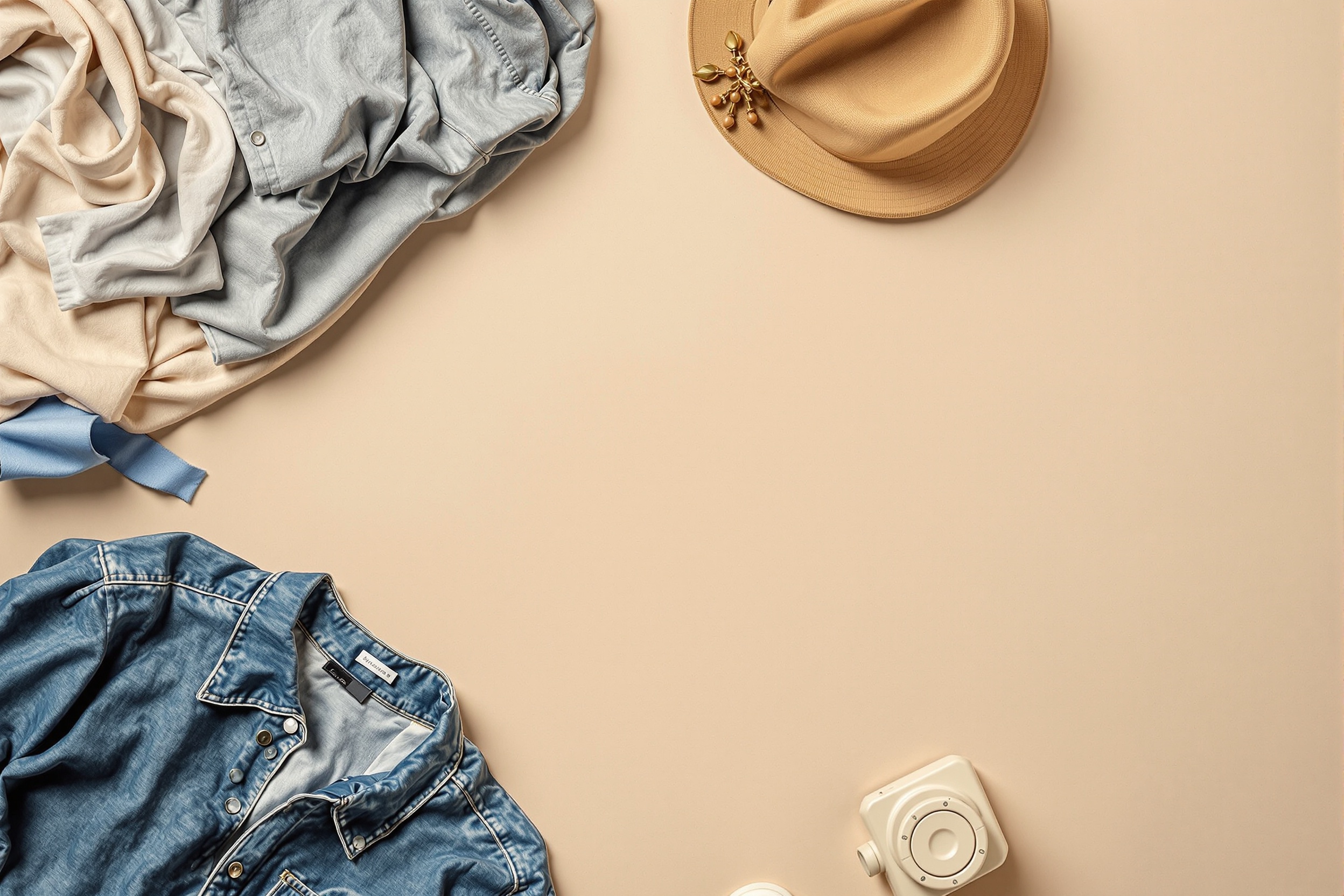 Fashion products flat lay