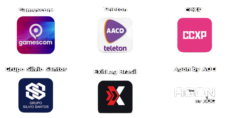 Logos dos parceiros e patrocinadores da Copa PcD