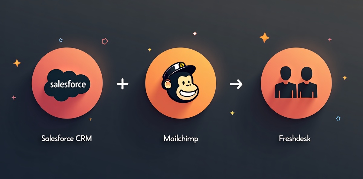 Salesforce, Mailchimp and Freshdesk platforms consolidating into a single Creatio hub
