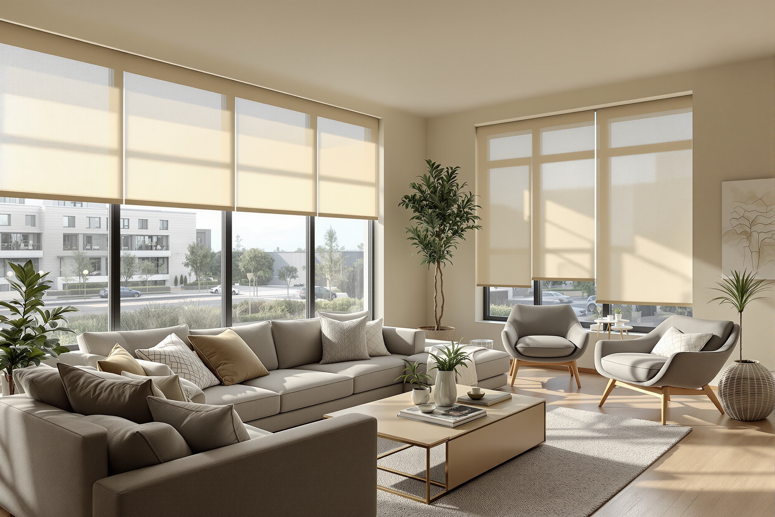 Sheer Roller in Living Room