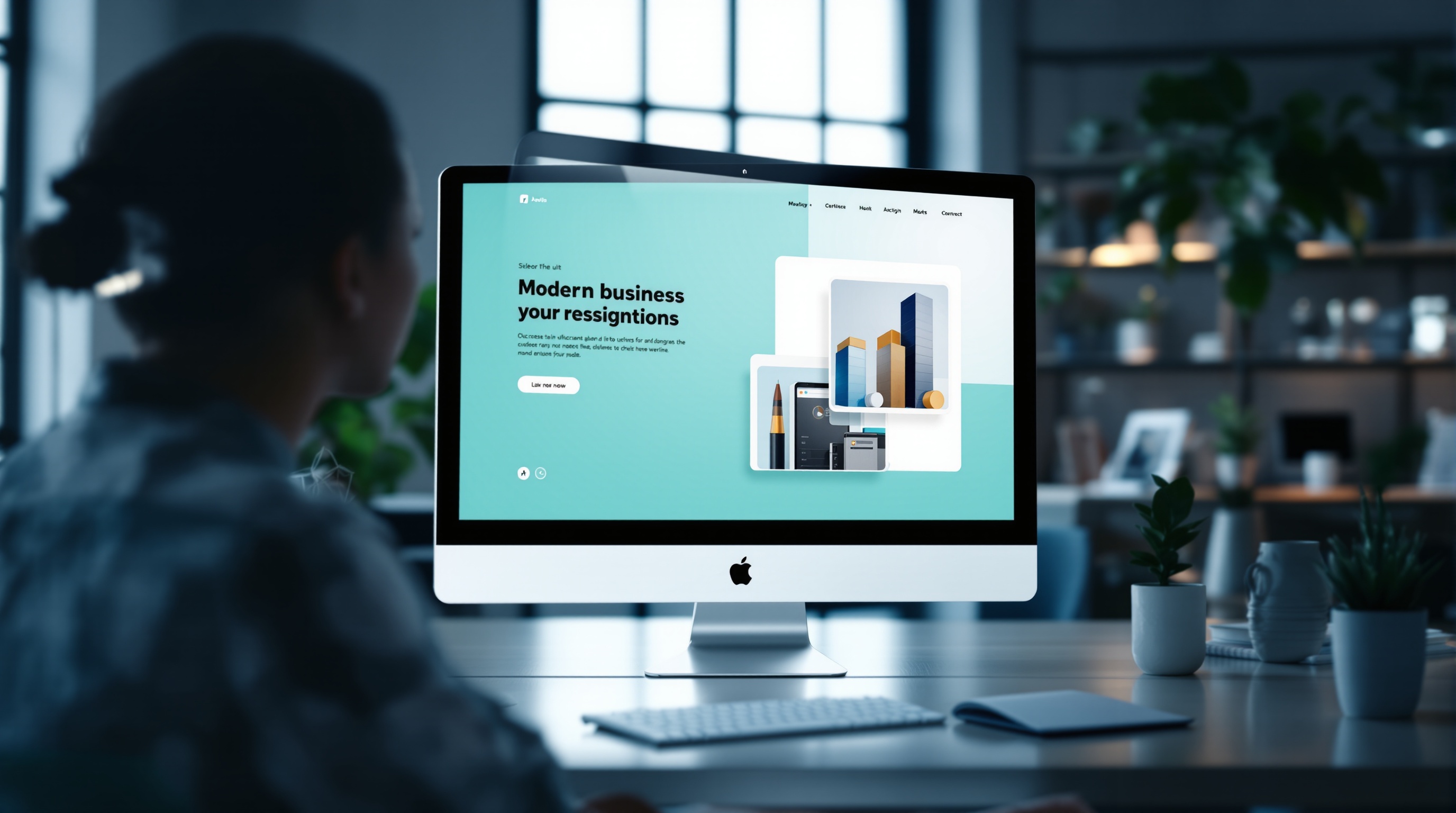 Site profissional em computador