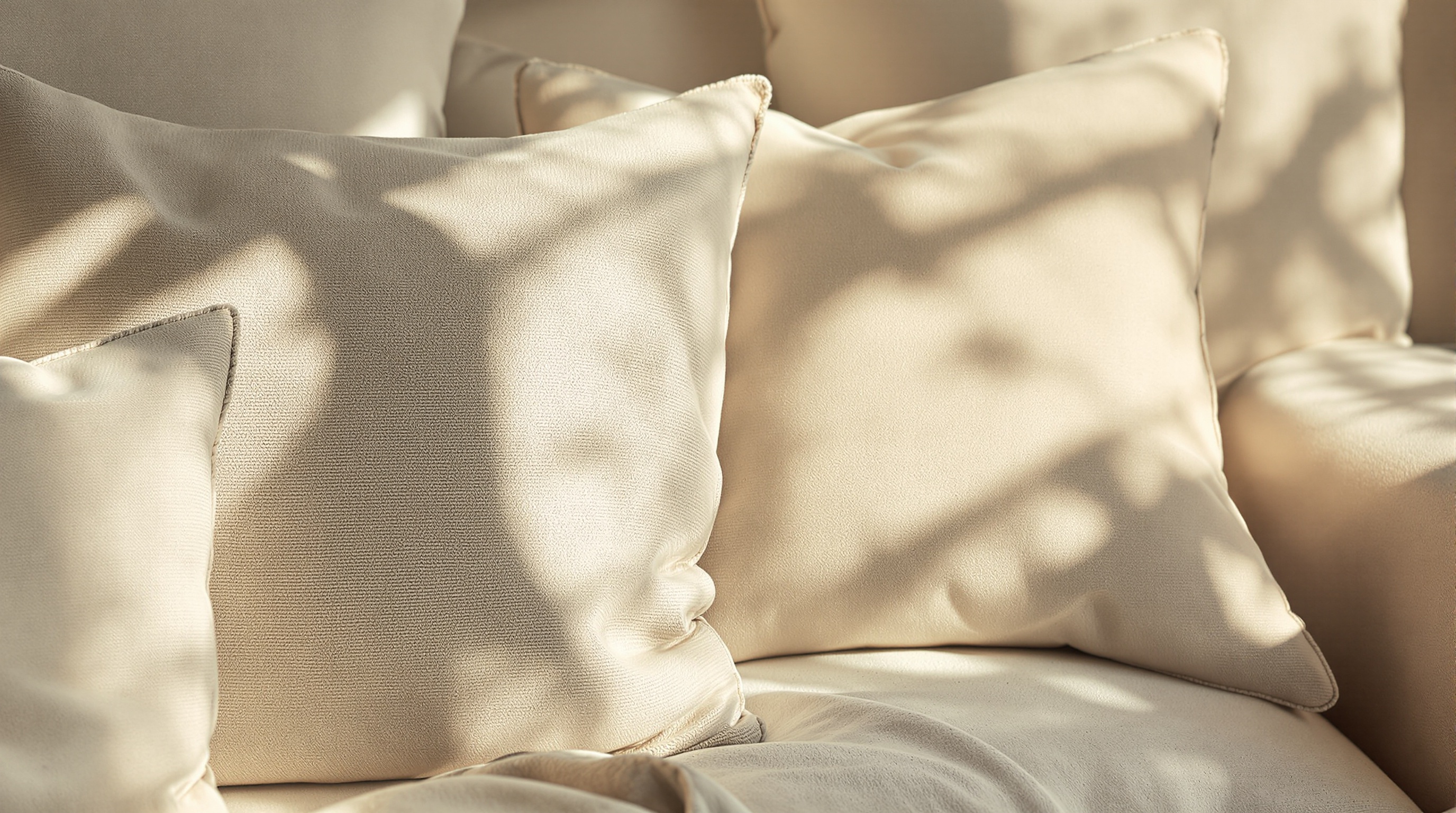 Beige sofa texture and warmth