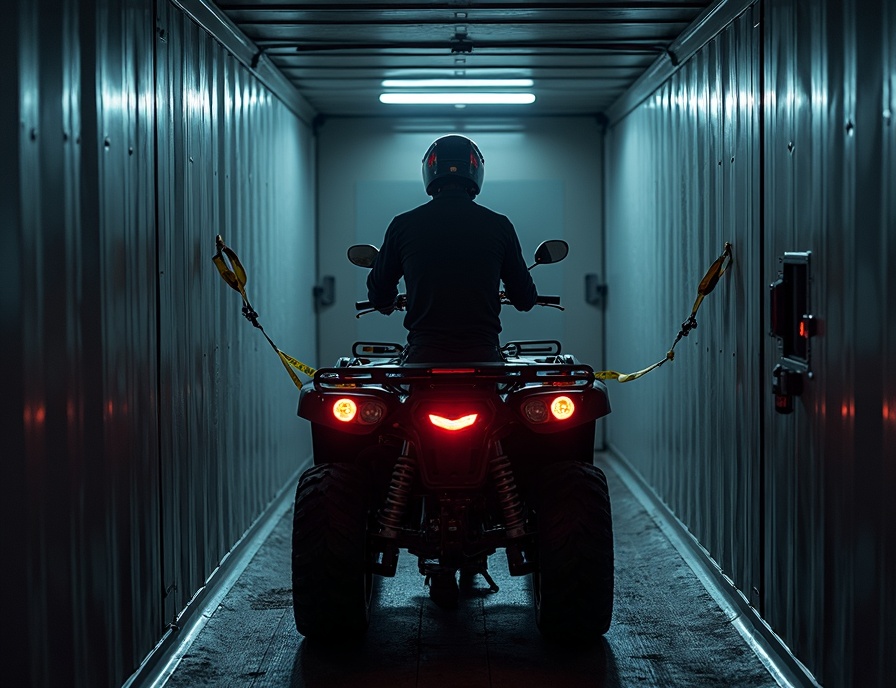 Motosiklet ATV UTV güvenli taşıma - Raman Nakliyat kapalı kasa araç sabitleme sistemi
