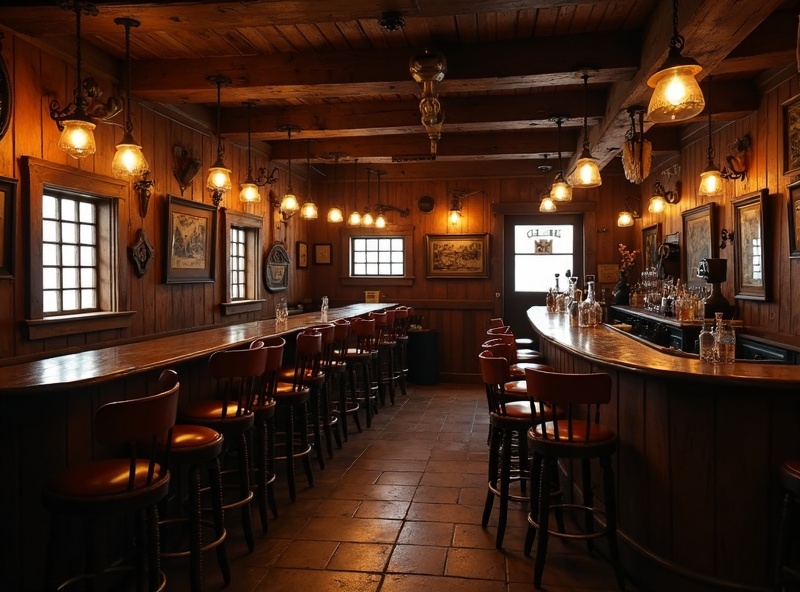 The famous saddle bar stools - been here since the beginning