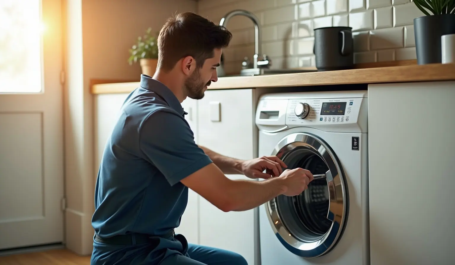 Kỹ thuật viên sửa chữa thiết bị gia dụng tại nhà