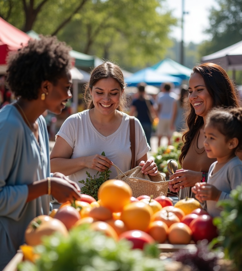 Local moms at community event
