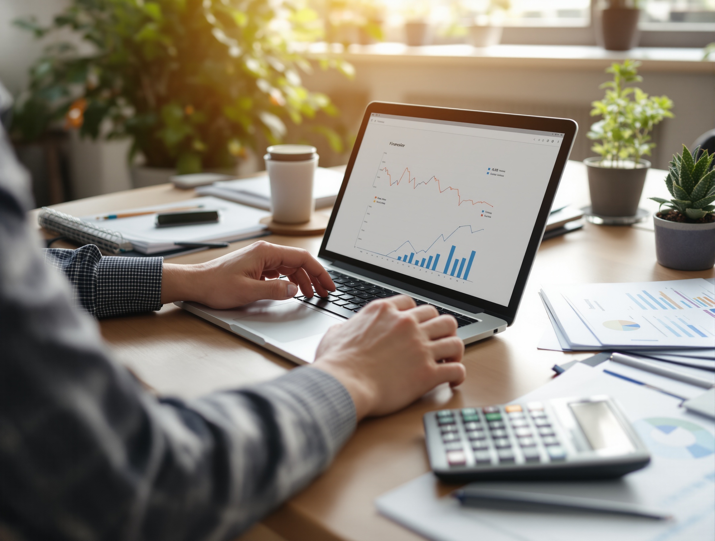 Professional financial research workspace