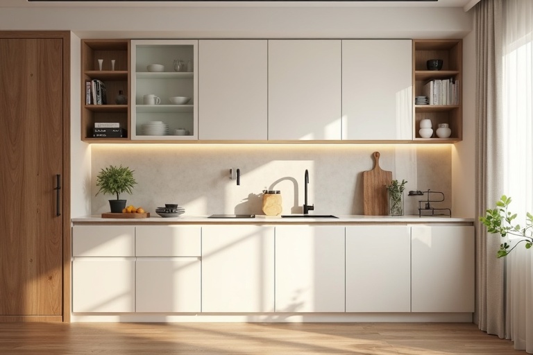 Tủ Bếp Chữ I Gọn Gàng - Thiết kế tủ bếp Tối giản Scandinavian tại Đà Nẵng - LUMA HOME