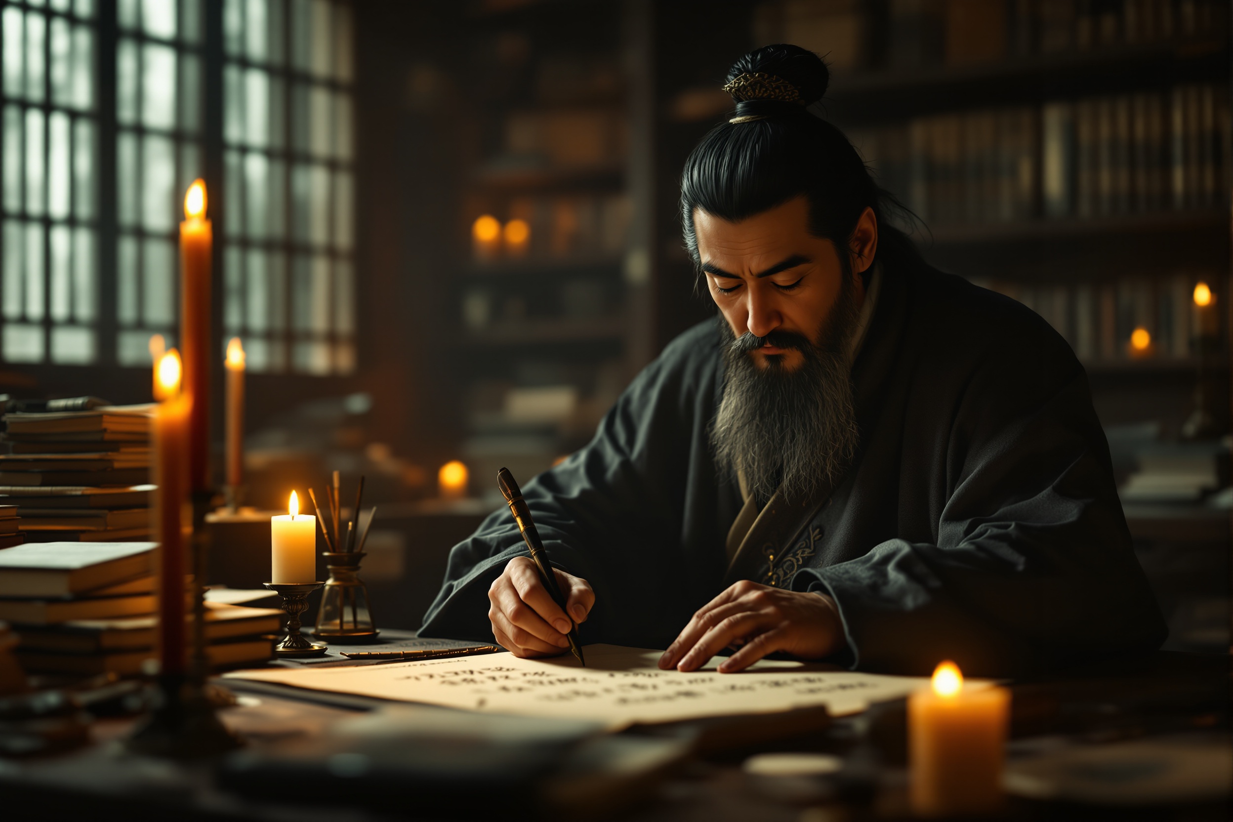 清朝初期・医学書執筆の様子(再現)