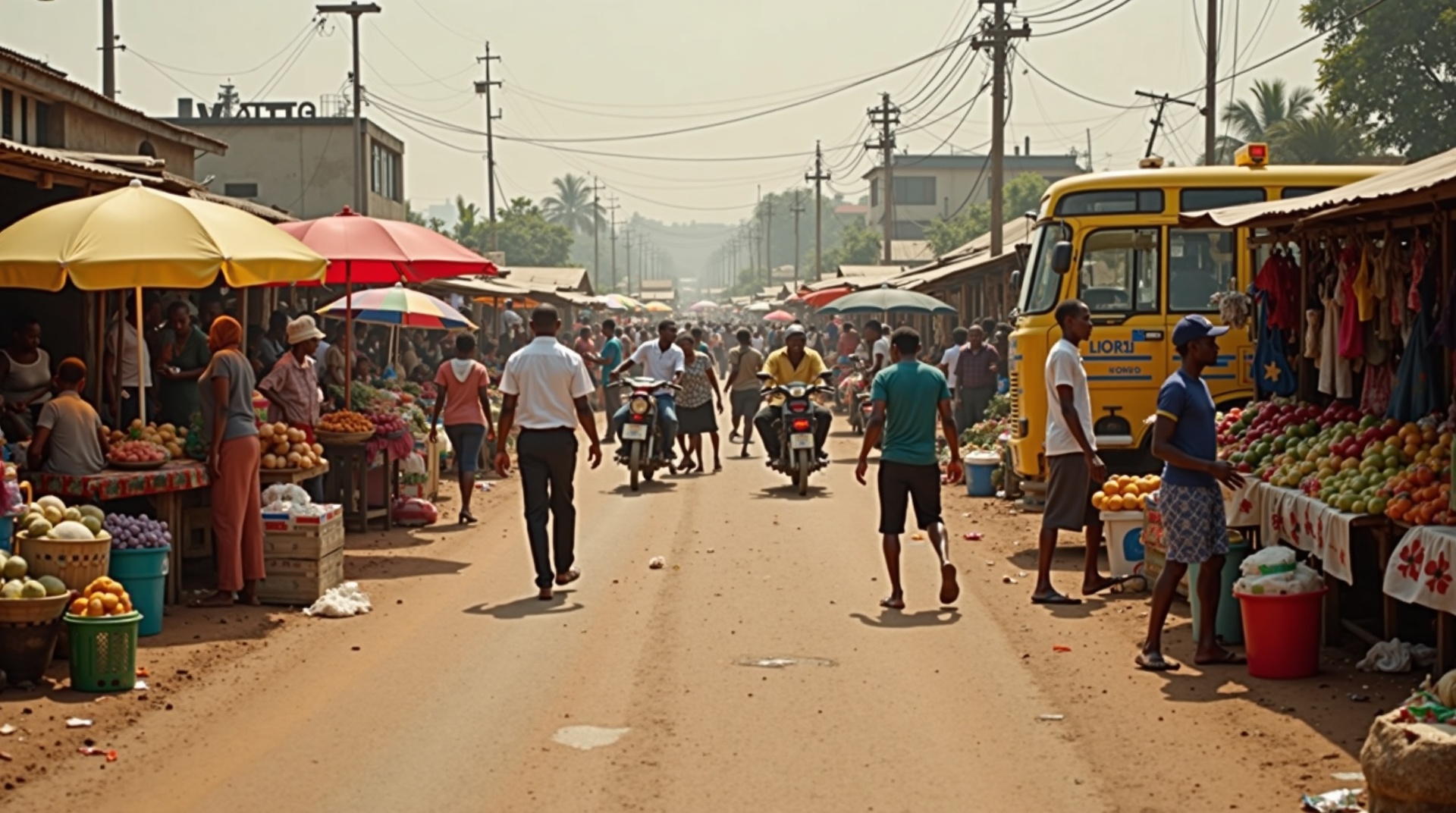 Marché local à Lagos, Nigéria
