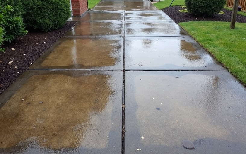 Driveway Restoration before cleaning