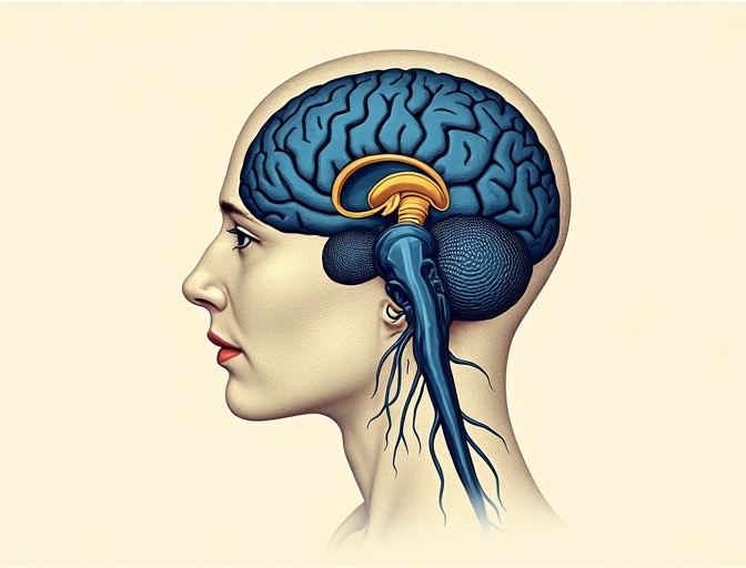 Schéma des voies auditives du cerveau