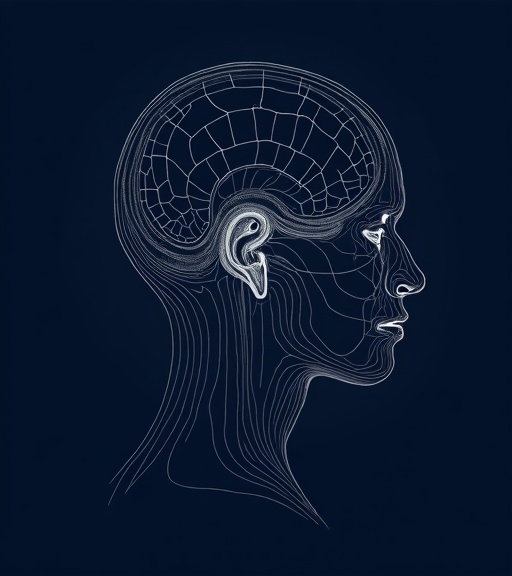 Illustration anatomique du système auditif et du cortex auditif