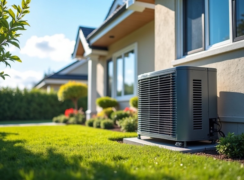 Aire acondicionado moderno instalado en hogar