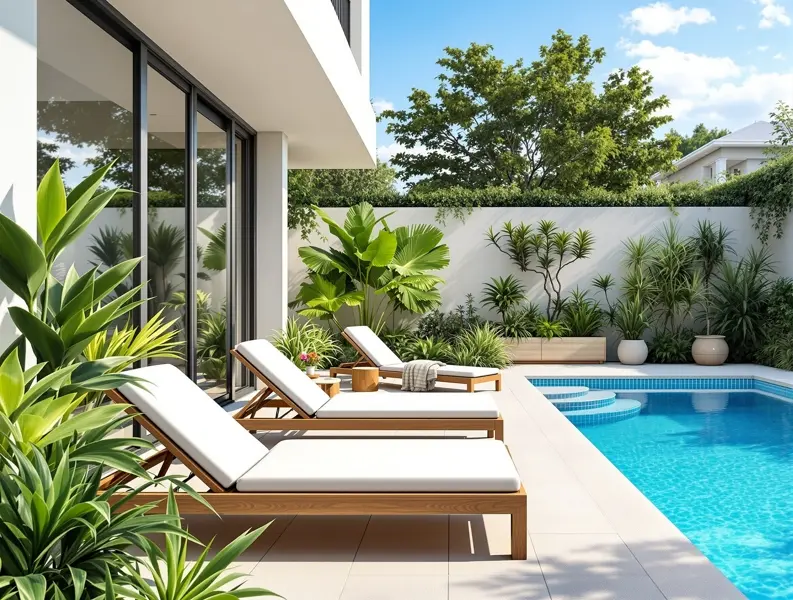 Havuz Çevresi Peyzajı - Bodrum / Muğla