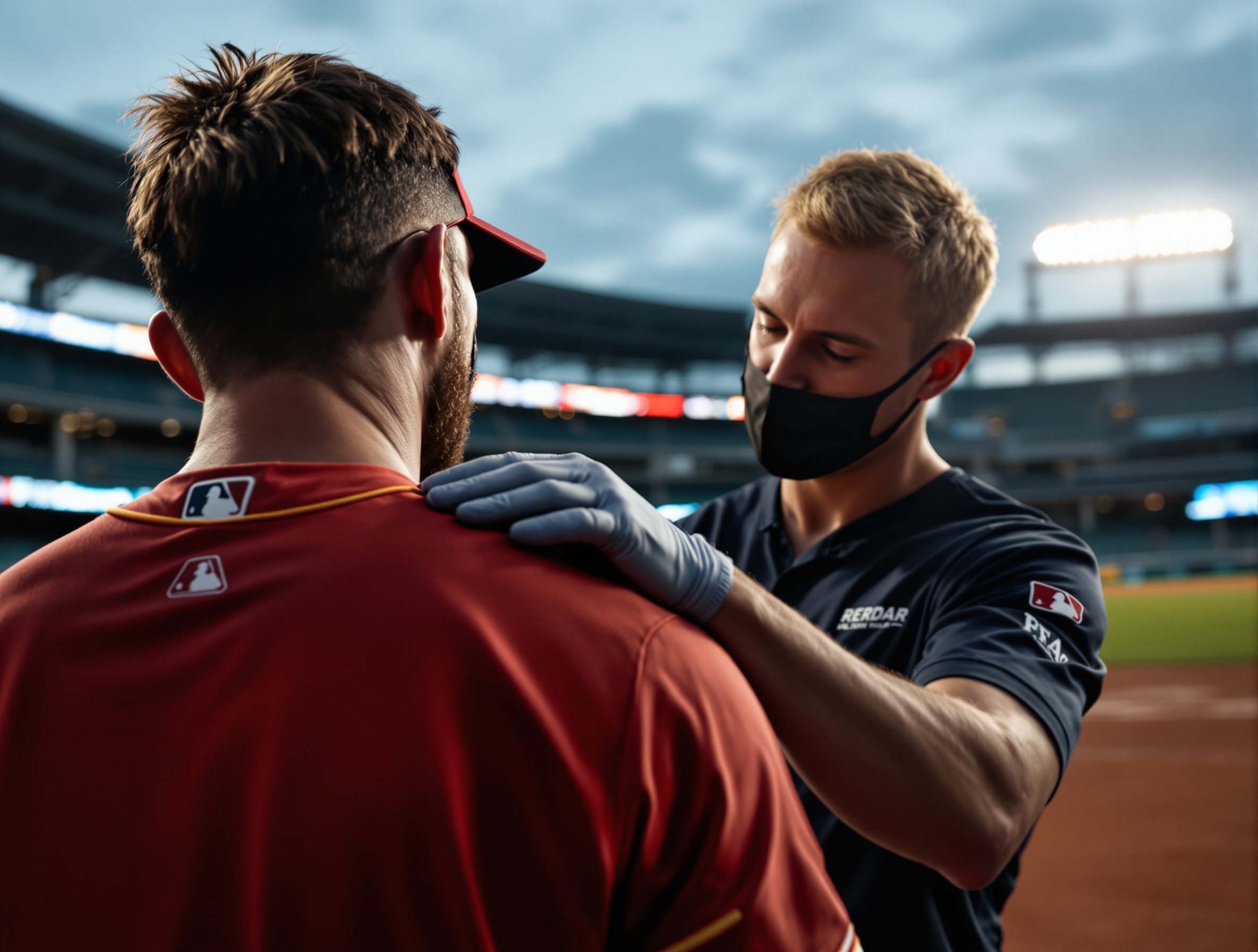Pre-competition bodywork with baseball athlete Austin