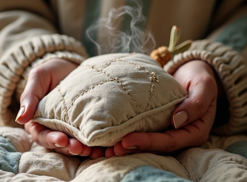 Herbal aromatherapy heat pouch with quilted pillowcase