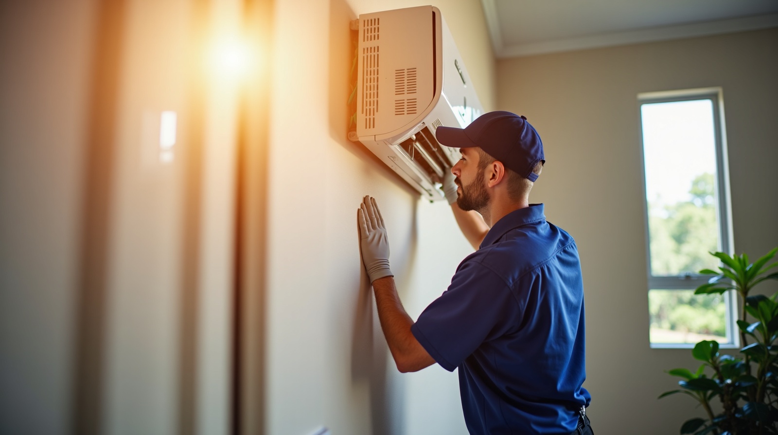 HVAC technician at work