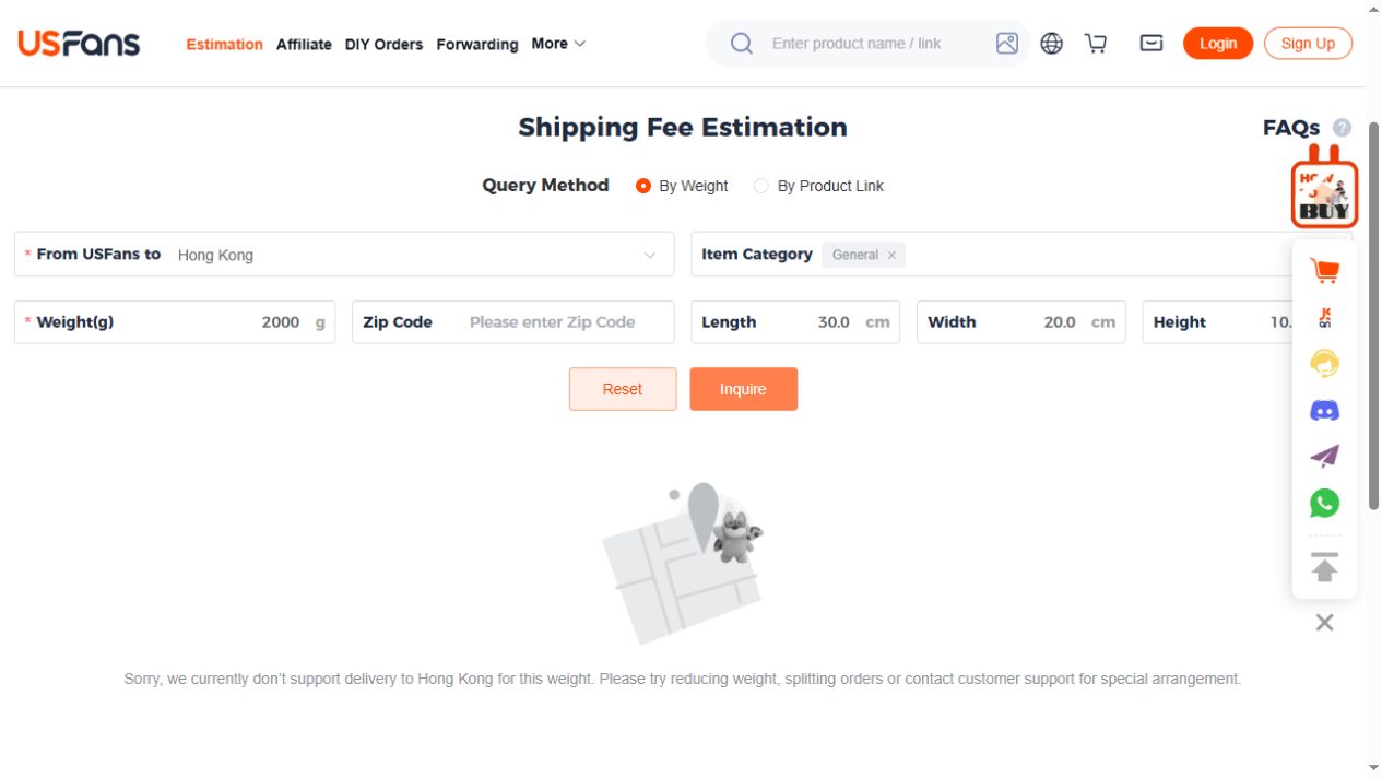 Hong Kong shipping enquiry with no returned route Hong Kong shipping enquiry with no returned route